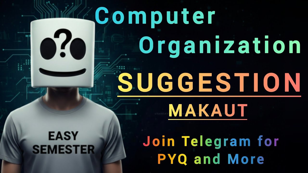 Makaut Computer Organization ( COA ) Suggestion | Numericals | 3rd Sem @Easy-Semester #makaut 