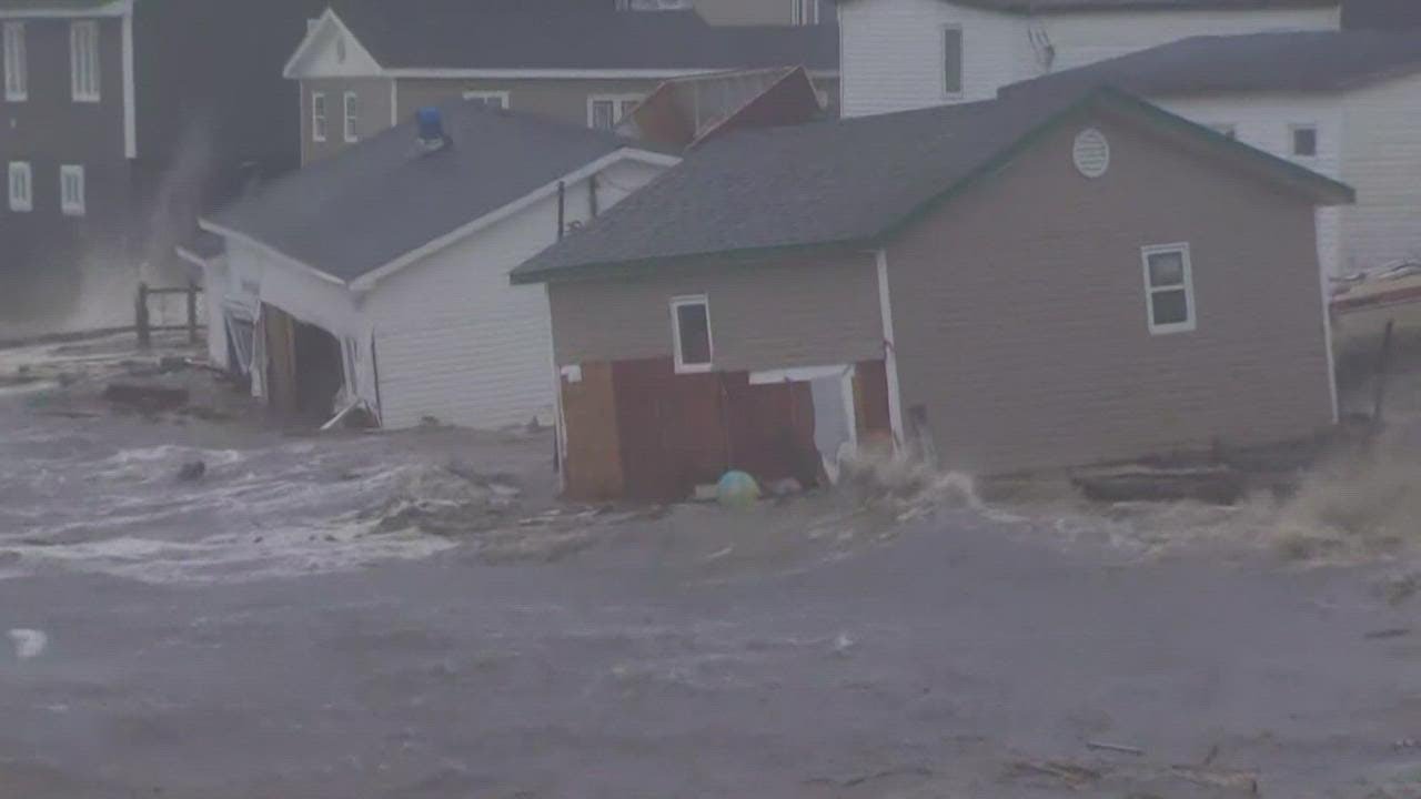 Homes washed out to sea as Fiona slams Canada