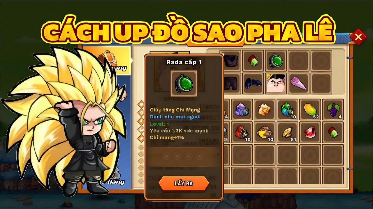 Ngọc Rồng Awaken - Cách up đồ sao pha lê hiệu quả