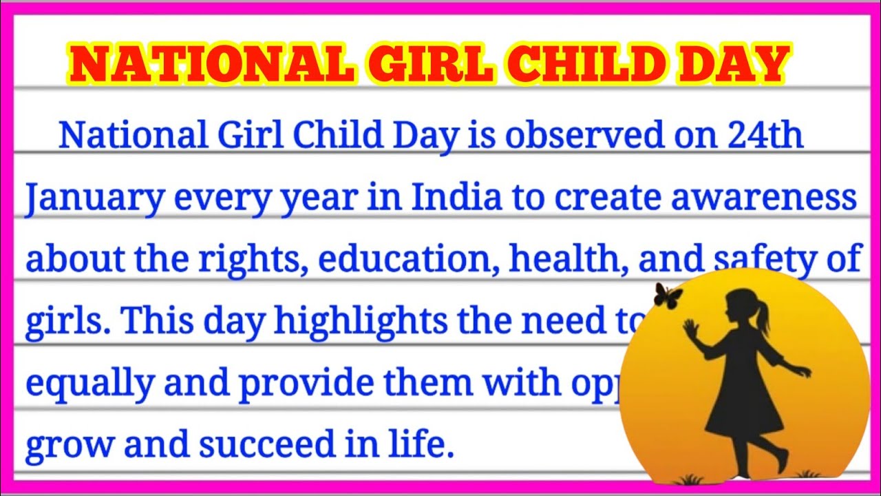 NATIONAL GIRL CHILD DAY IN ENGLISH | Essay /Importance of National Girl Child Day in English 2026