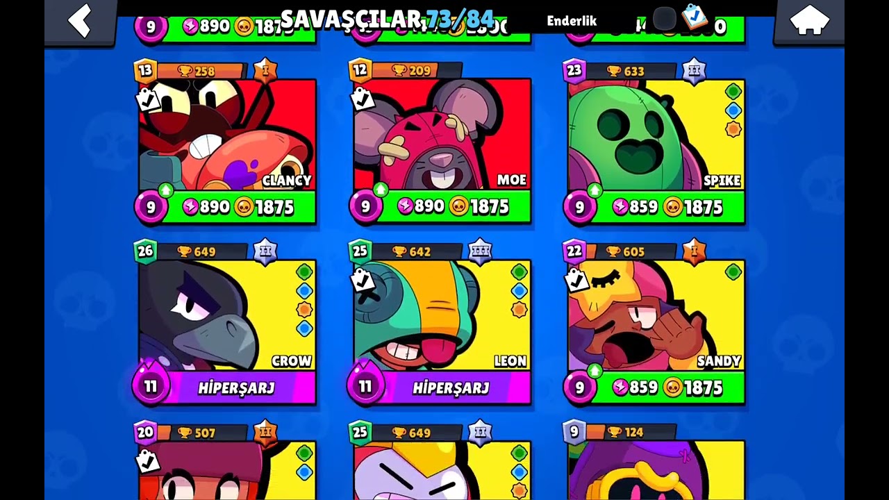 Brawl Stars da Hiç Oynamadığım karakterleri denedim