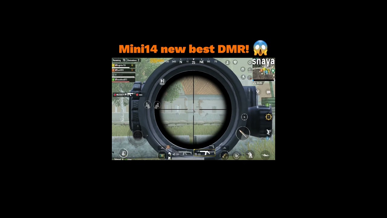 Mini14 DMR is the best DMR in Pubg Mobile! 🔥 #pubgmobile #shorts #mini14 #pubgm #pubg