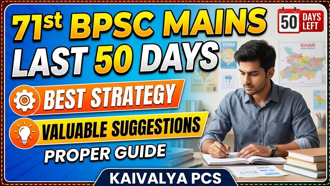 71st BPSC Mains: Last 50 Days Strategy to selection | Best Guide & Answer Writing Tips| KAIVALYA PCS