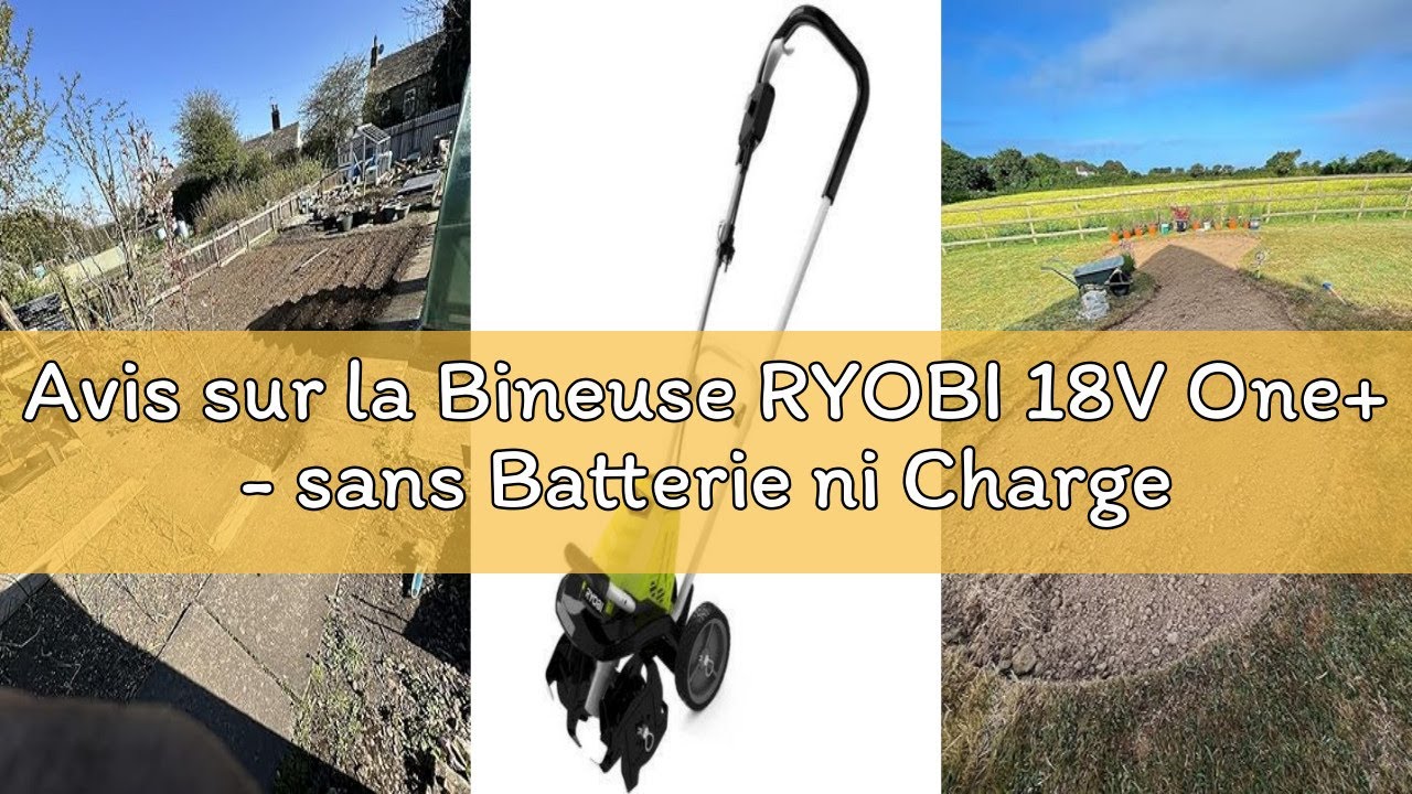 Avis sur la Bineuse RYOBI 18V One+ - sans Batterie ni Chargeur - RY18CVA-0