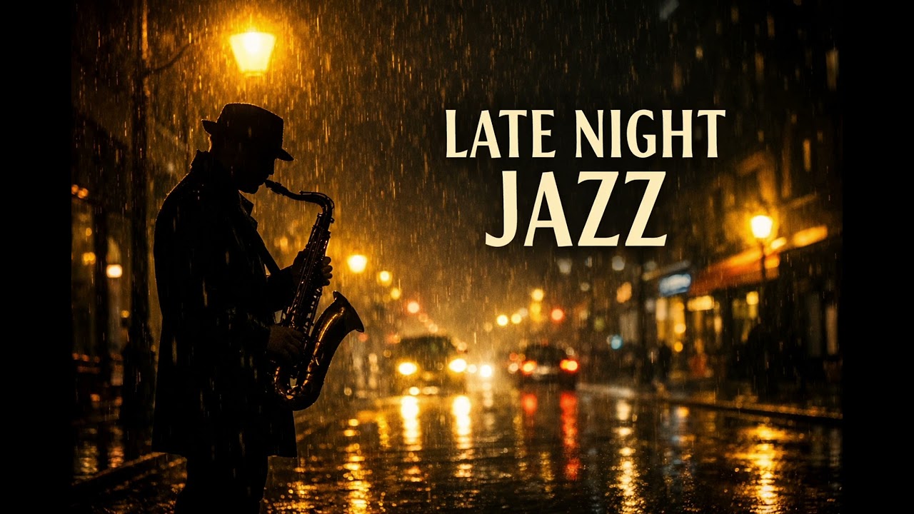 Late Night Jazz 🌙 Rainy City Mood | Relax, Study Sleep