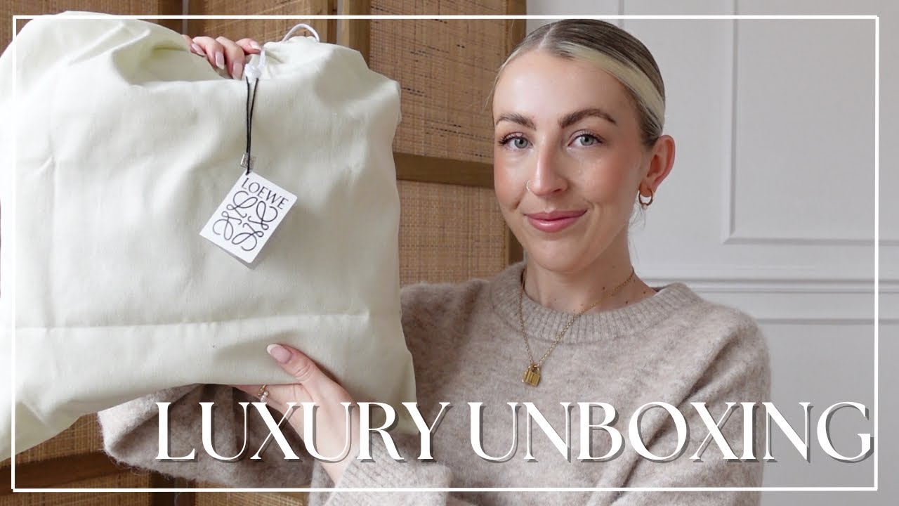 LUXURY UNBOXING| LOEWE SQUARE BASKET & MIU MIU SUNGLASSES| Katie Peake