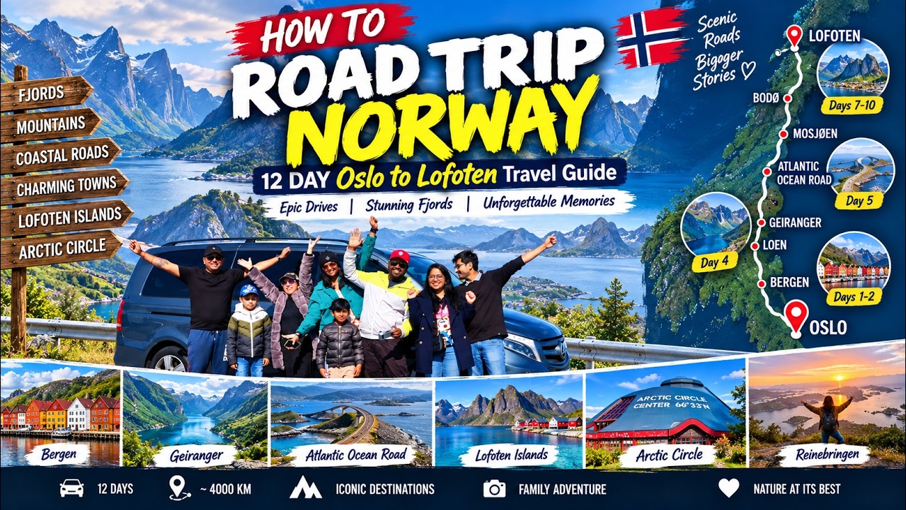 12 Days Across Norway’s Most Scenic Routes | Oslo to Lofoten Islands |  Family Road Trip 2025
