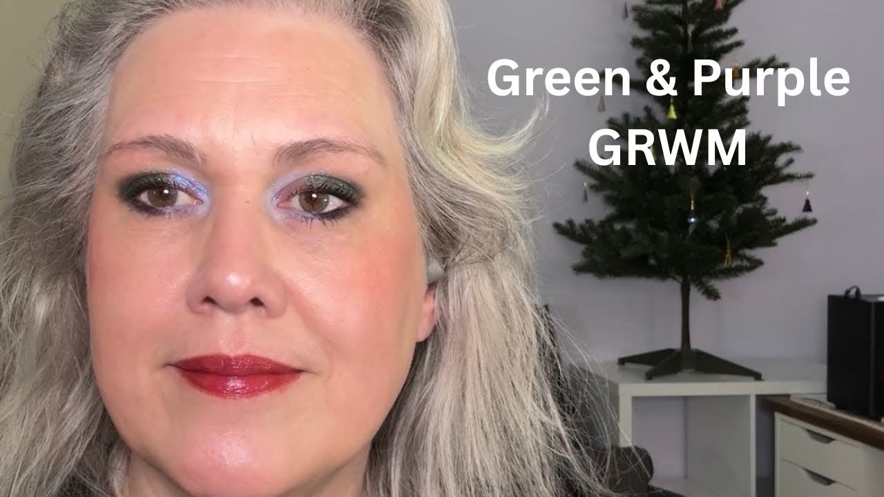No-Talk GRWM: Green & Purple Eyeshadow