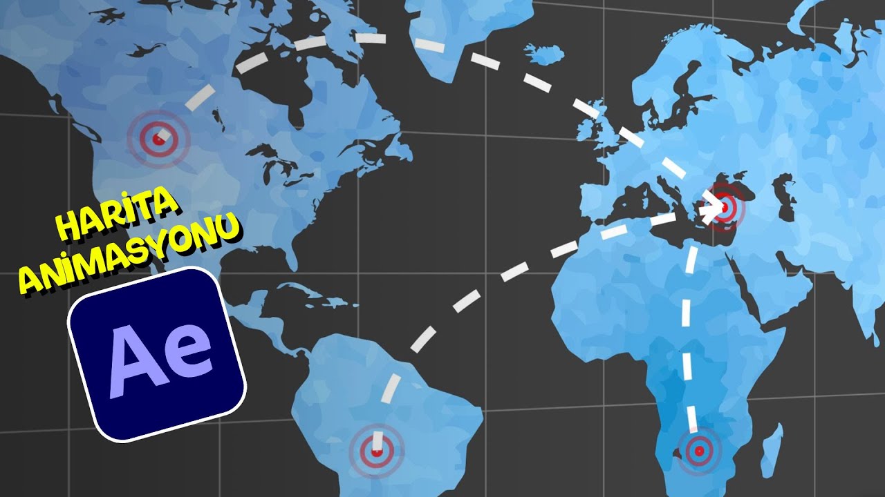 DÜNYA HARİTA ANİMASYONU NASIL YAPILIR ? | After Effects Dersleri