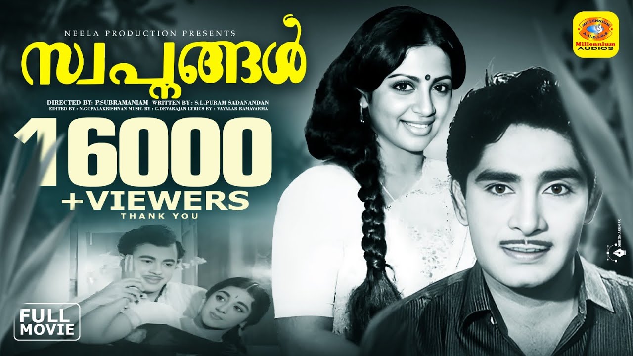 സ്വപ്‌നങ്ങൾ | Swapnangal | Madhu & K.V.Santhi | Family Entertainment | Malayalam Black & WhiteMovie