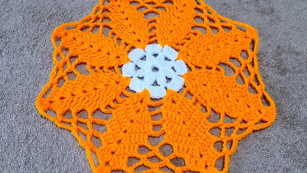 पीला और सफेद रंग का क्रोशिया डिजाइन थालपोश Very Easy and Beautiful Crochet thalposh, Woolen rumal
