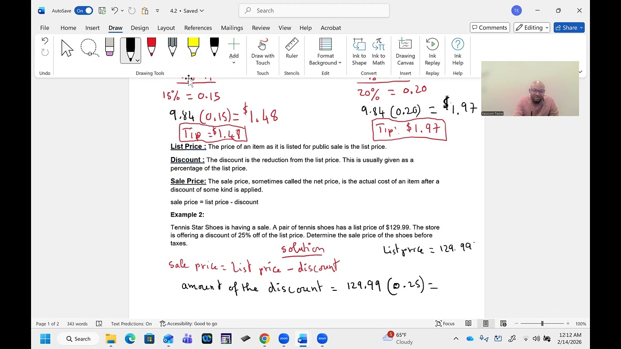 Using Percentage