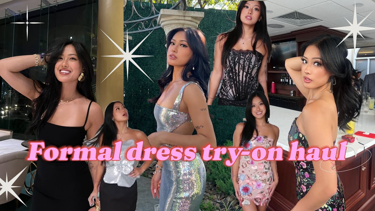formal dress try on haul | mewmews meshki lulus skims