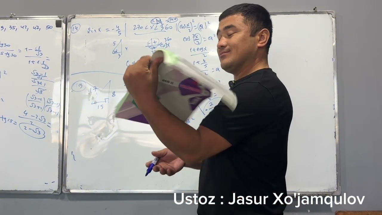 Yarim Burchak Formulalari | Matematika soddaroq bo‘lishi mumkin! @jasurxojamqulovmath