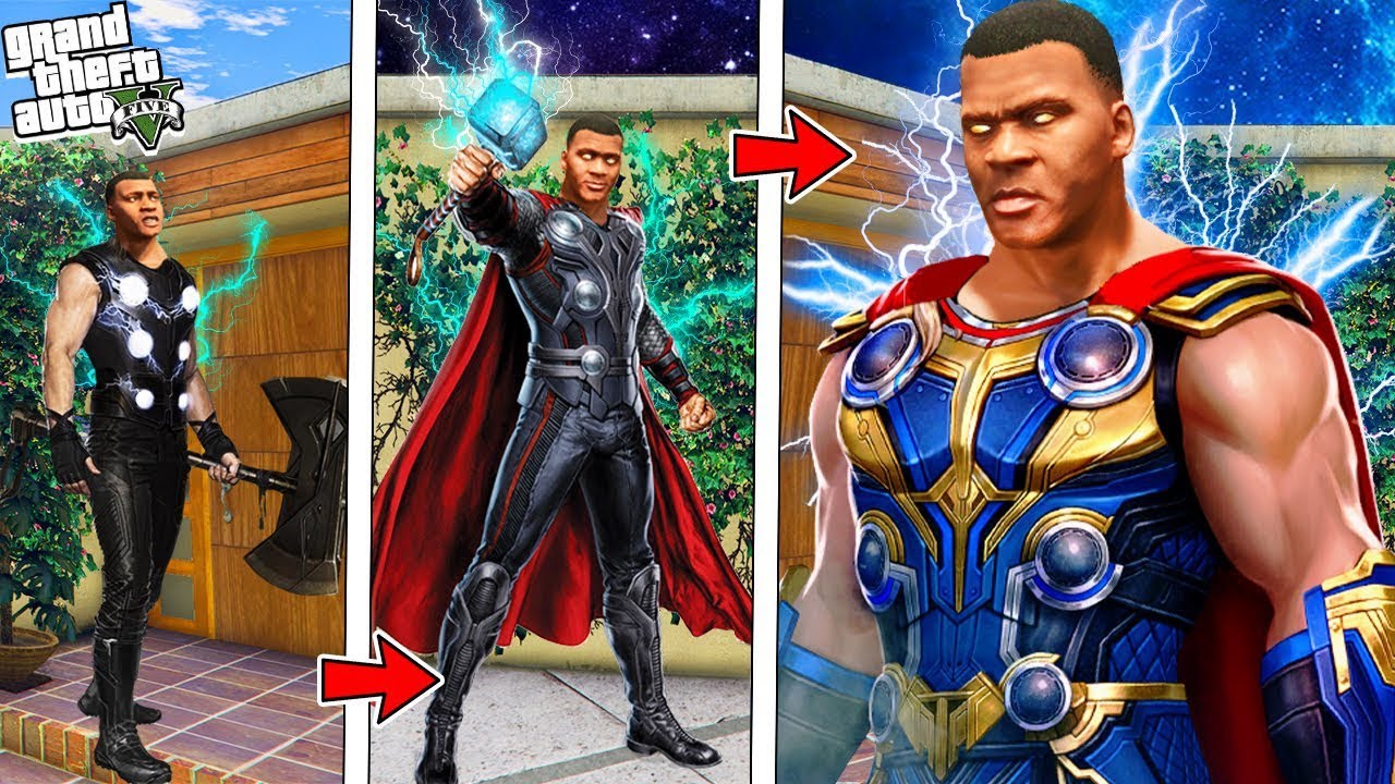 Franklin Wear Thor Suit and Become Thor In Gta 5
