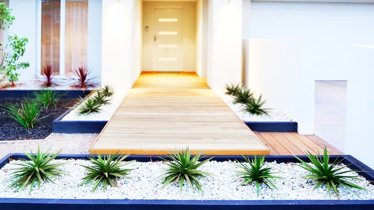 PERFECT! FRONT YARD MINIMALIST GARDEN DESIGN IDEAS | MODERN LOW MAINTENANCE GARDEN FOR FRONTYARD