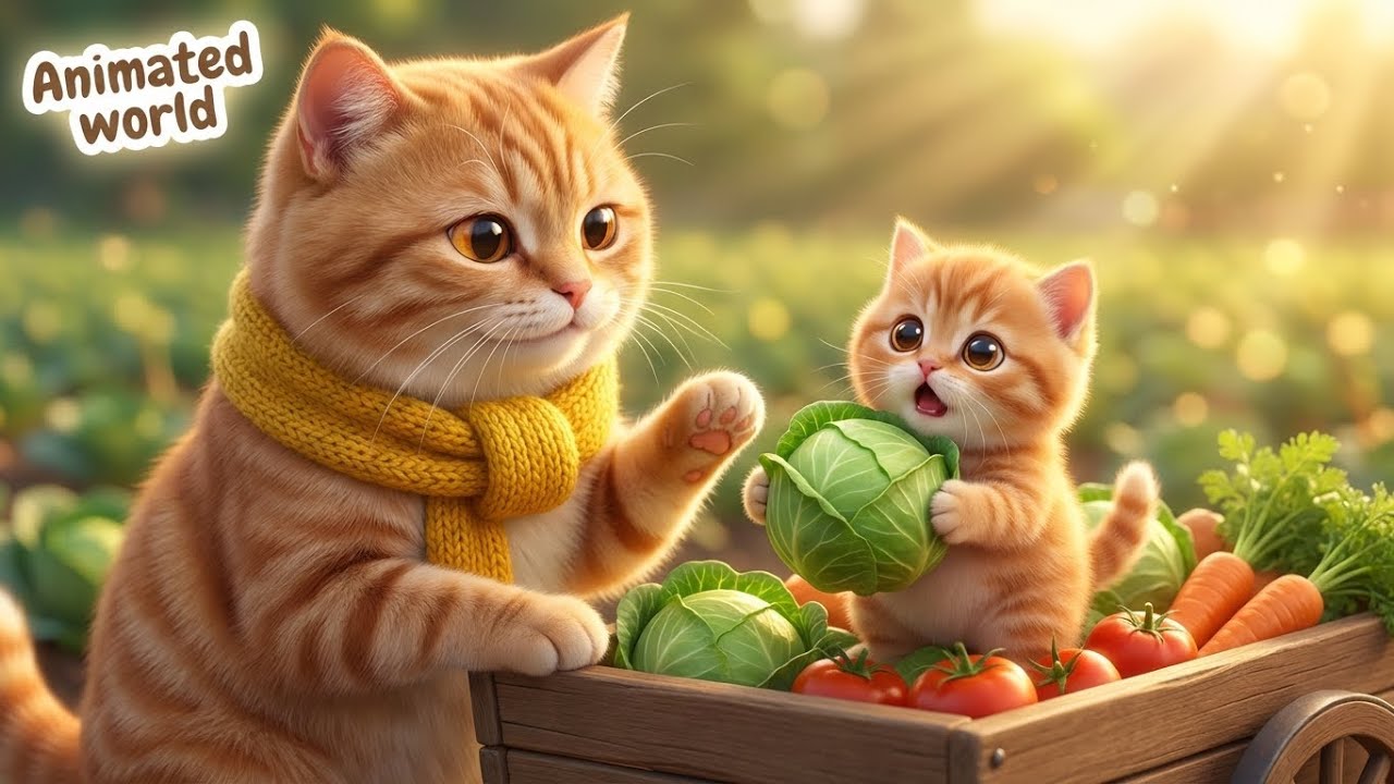 Mama Cat & Baby Cat’s Heartwarming Farm Adventure | Cute Kitten Story | 60s Short