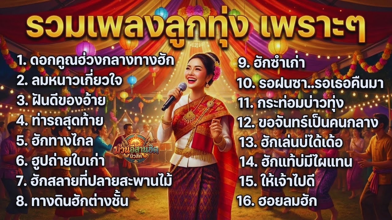 รวมเพลงลูกทุ่งอีสาน เพราะๆ ฟังยาวต่อเนื่อง เพลงฮิตยอดนิยม ไม่มีโฆษณาคั่นบ่อย | ม่วนอีสานฮิต มิวสิค