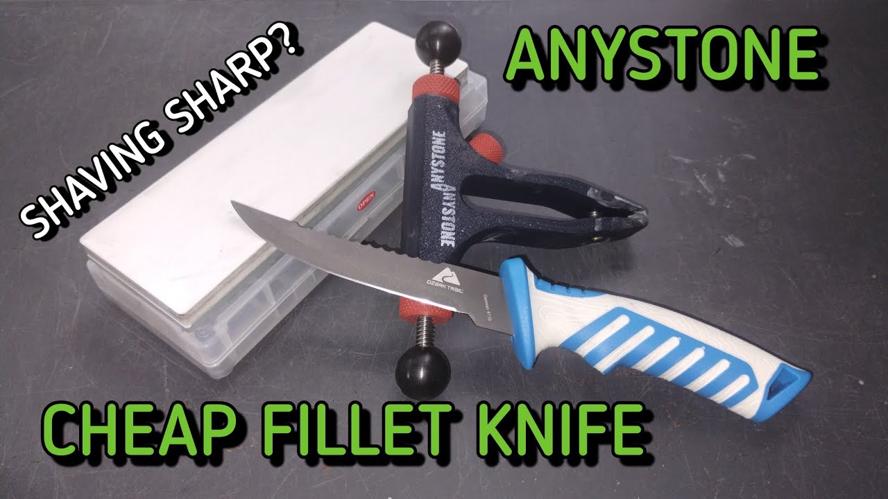 Sharpening a CHEAP fillet knife with the AnyStone!