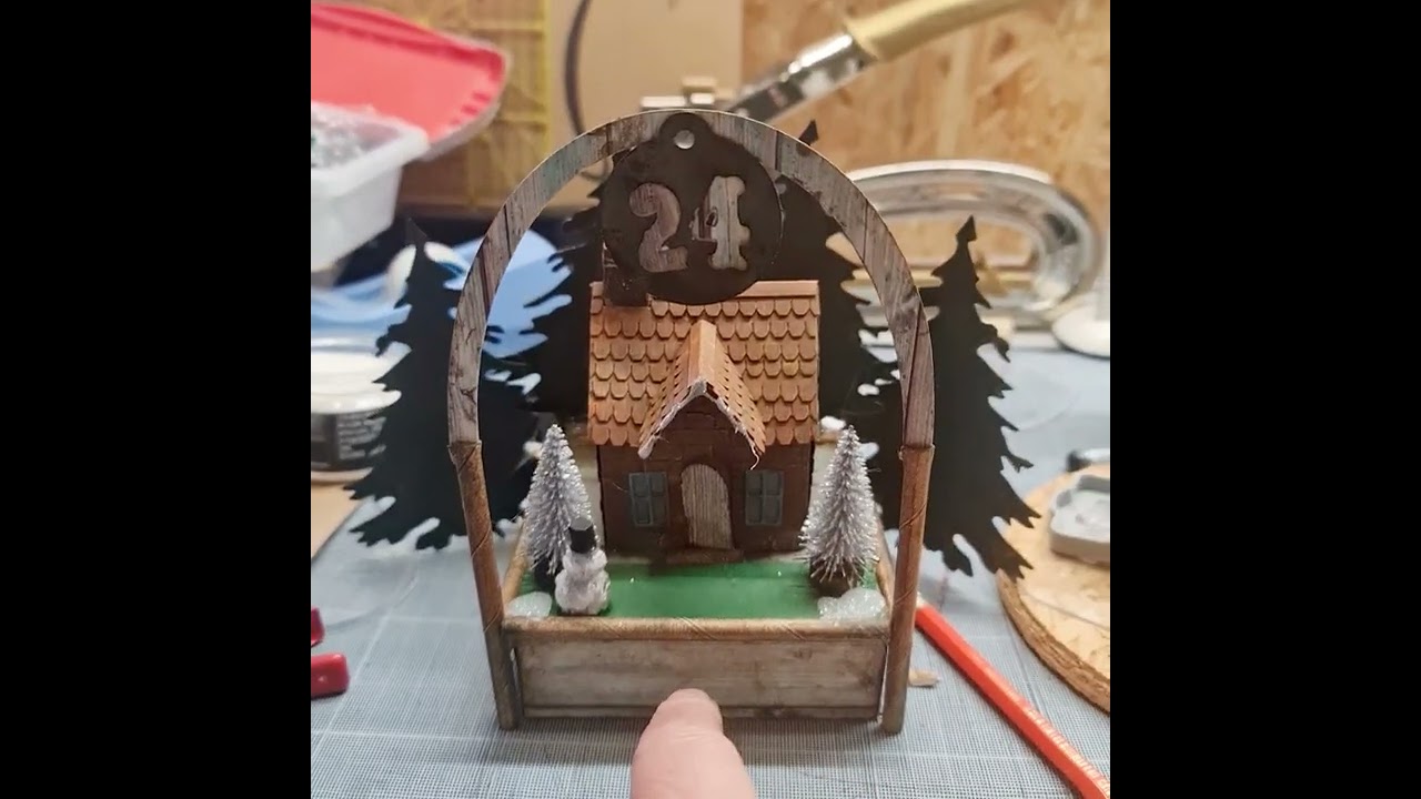#handmade #birthdaygift : #tinypaperhouse with #sizzix and #timholtz  village collection dies