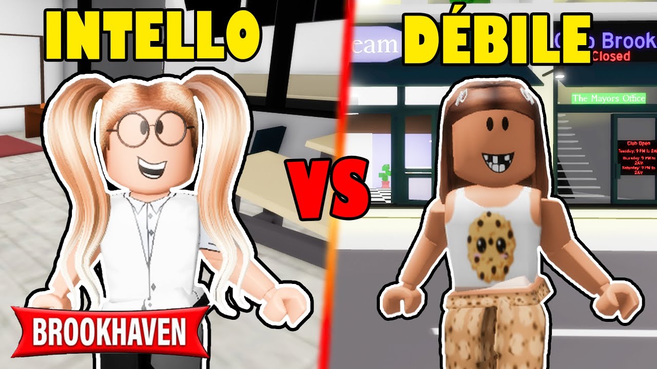 INTELLO VS DÉBILE SUR BROOKHAVEN! ROBLOX BROOKHAVEN RP STORY