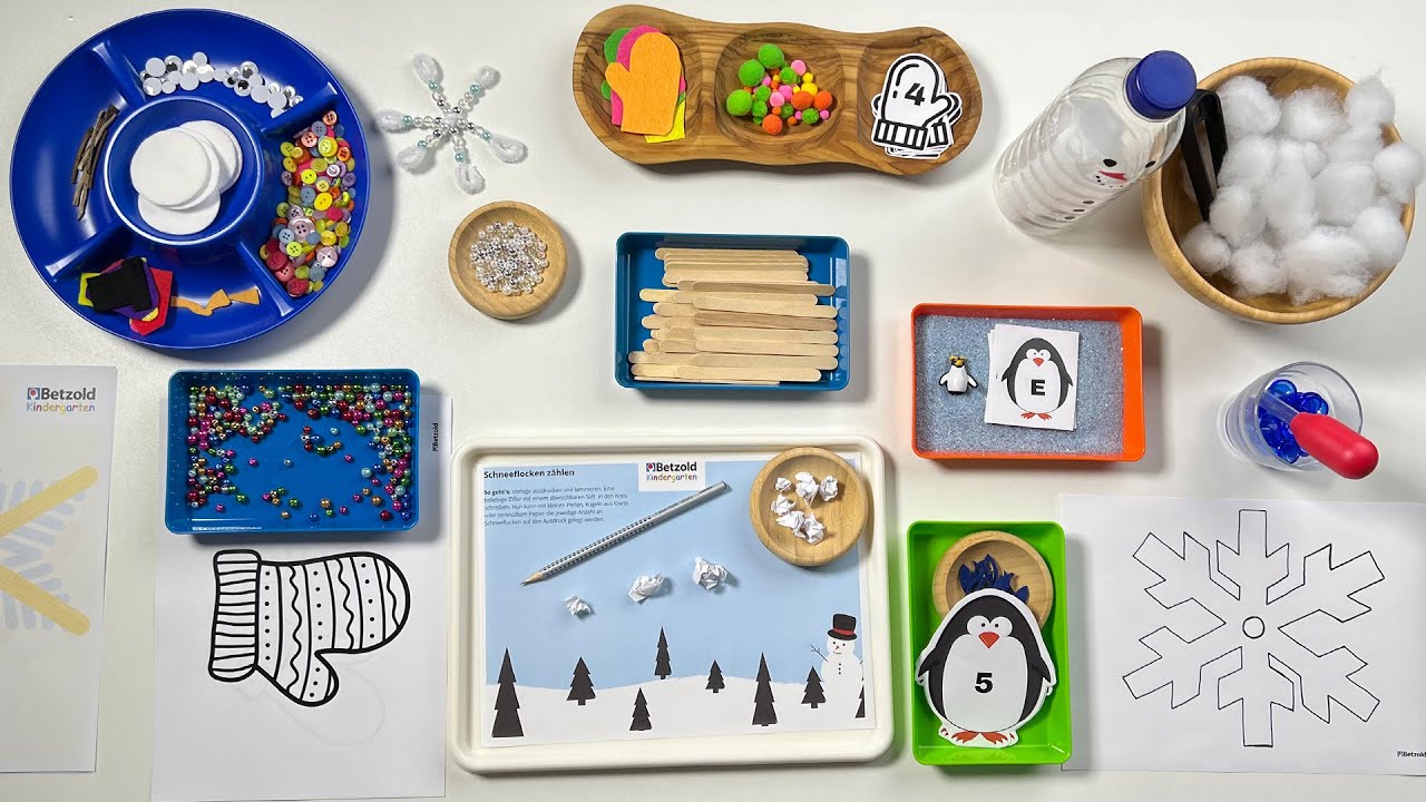 11 spannende Aktionstabletts im Winter für Kinder | Betzold