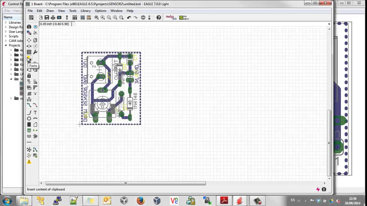 Panelize boards in EagleCAD v7