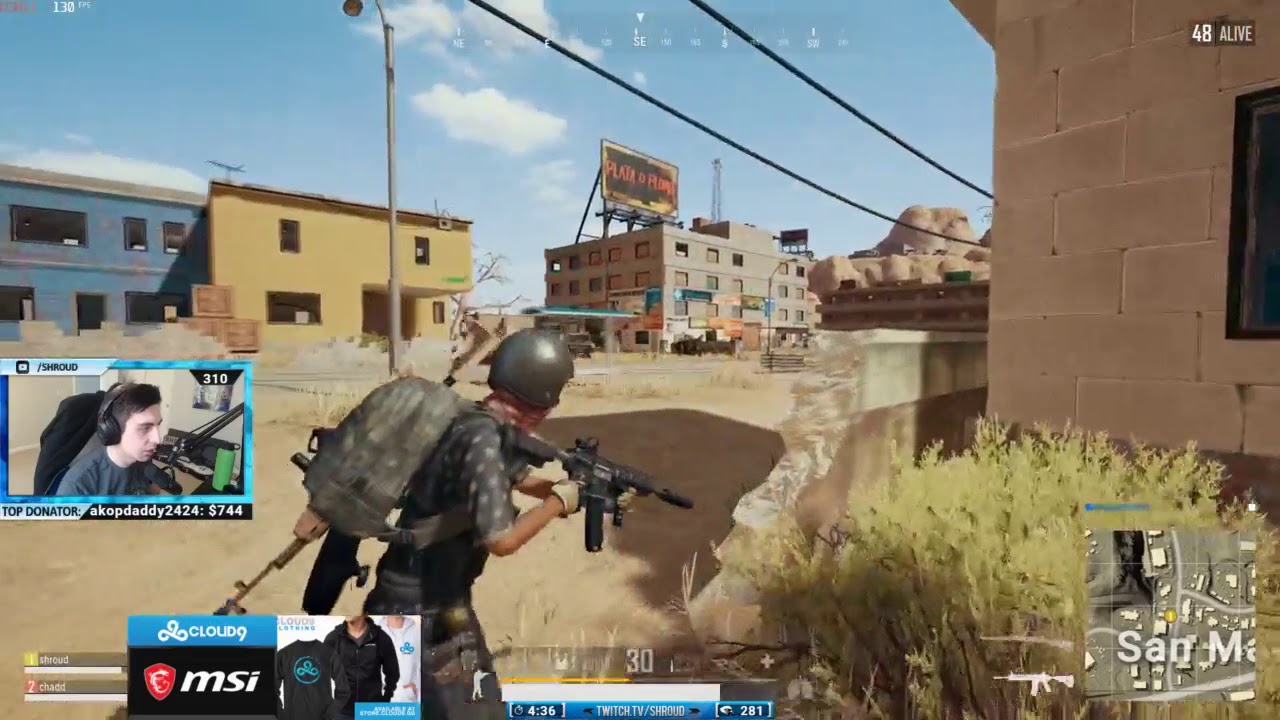 Shroud Plays PUBG | Duo Win With Chad | Backwards Grenades  (4/7/18)