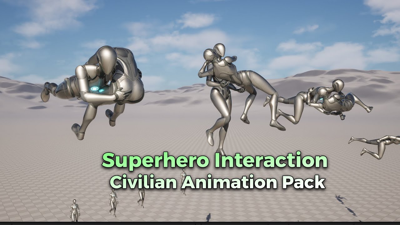 Superhero Interaction Civilian Animation Pack - Buy it now