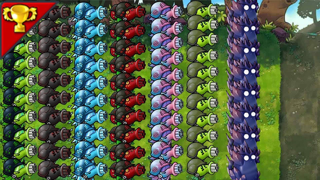 PVZ Fusion 3.1 Challenge - All Ultimate Pea Plants VS 99 Zombies - Who Will Win ?