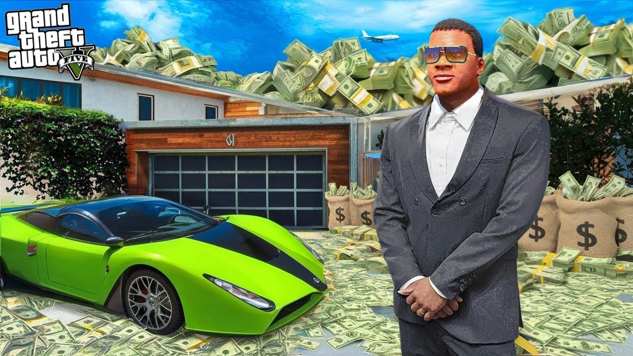Franklin & Shinchan Won Biggest Jack pot Lottery in Gta 5 | Franklin House Became full of Cash
