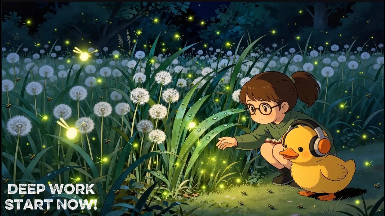 Fingerstyle Acoustic Guitar Lofi — Study Music (No Vocals) | Firefly Meadow Session