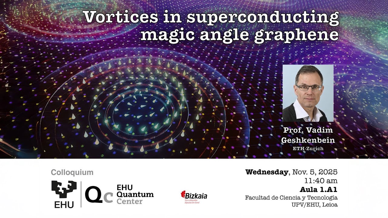 Vortices in superconducting magic angle graphene. Prof. Vadim Geshkenbein (ETH Zurich)