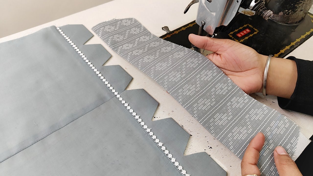 Palazzo Pant का बिलकुल नया डिज़ाइन बनाएं Cutwork और Lace के साथ | Palazzo Pant Design with Cutwork