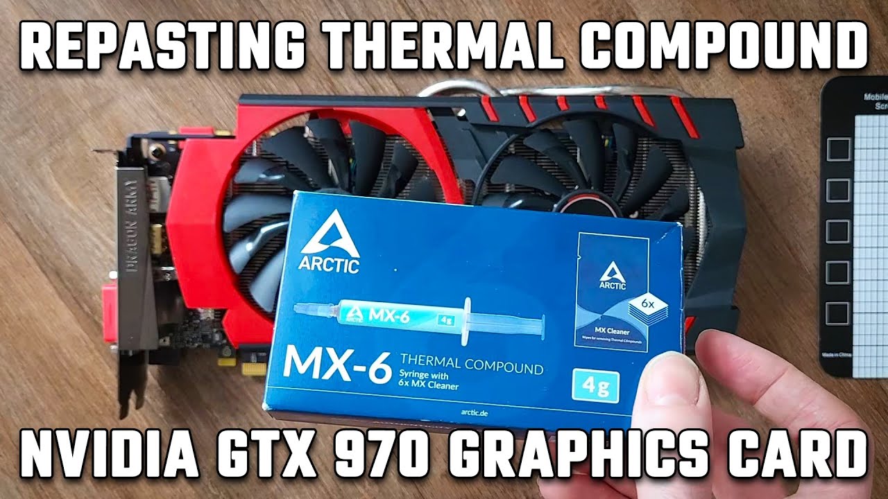 Nvidia GTX 970 Graphics Card Repasting Thermal Compound ASMR