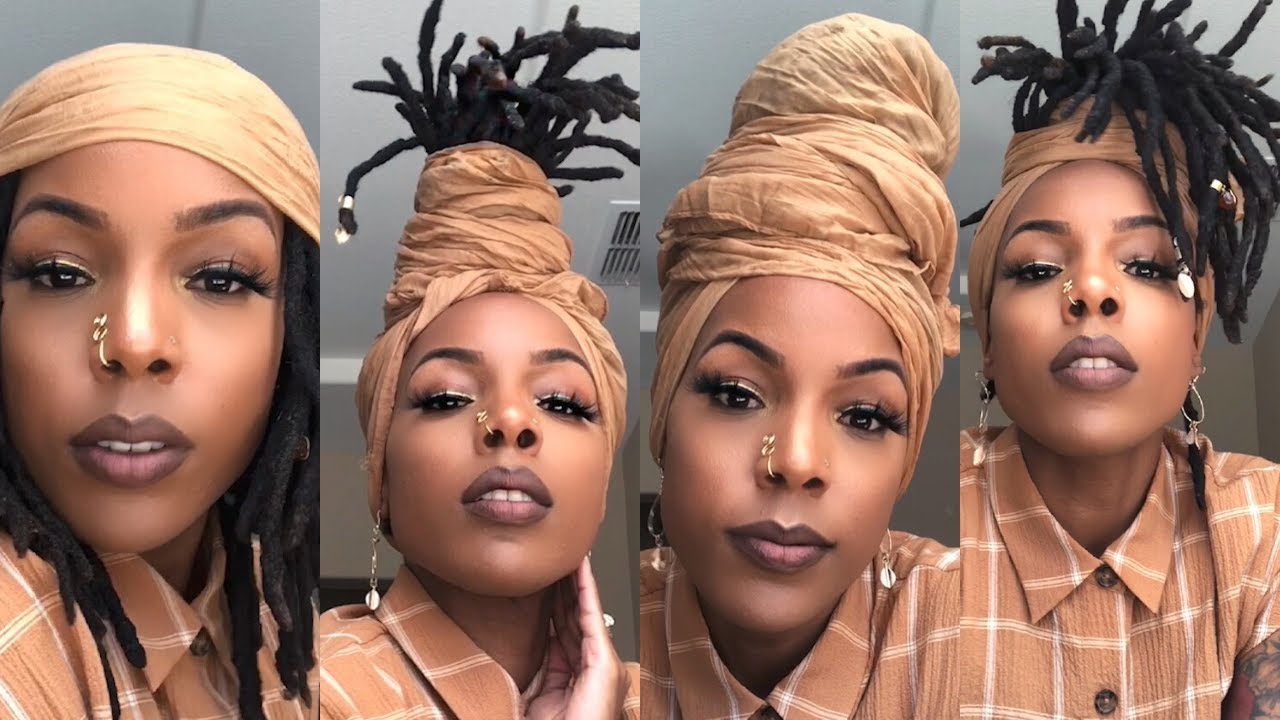 Headwrap styles with locs| Loc styles