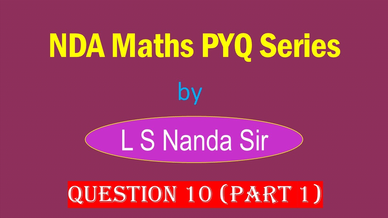 NDA Maths  PYQ Series  | Question 10  #ndaexam #ndamaths #differentiation #upscexam