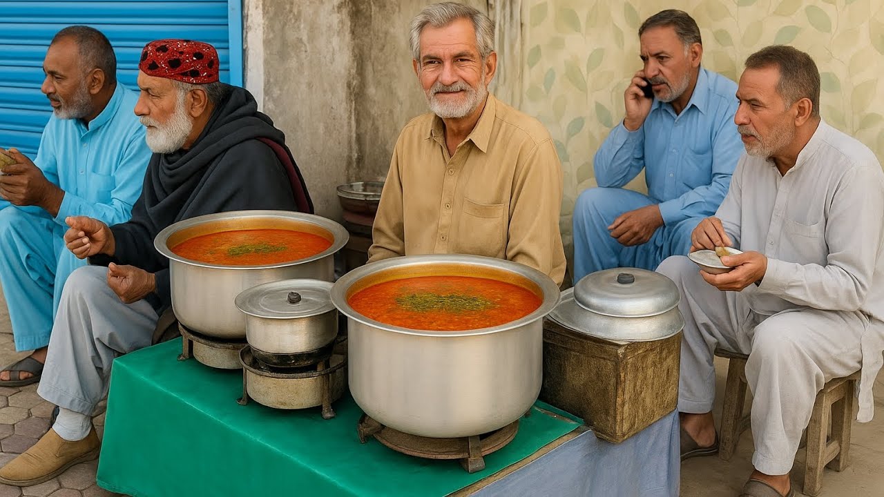 50/- Rs FUNTASTIC STREET FOOD IN HAFIZBAD 😍 TROTTERS MEAT | CHICKPEAS | PAKISTANI CHANAY - PAYE 