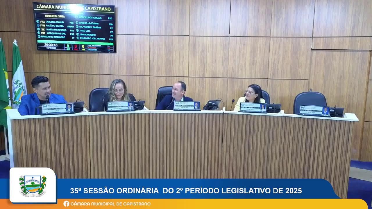 35ª SESSÃO ORDINÁRIA  DO 2º PERÍODO LEGISLATIVO DE 2025