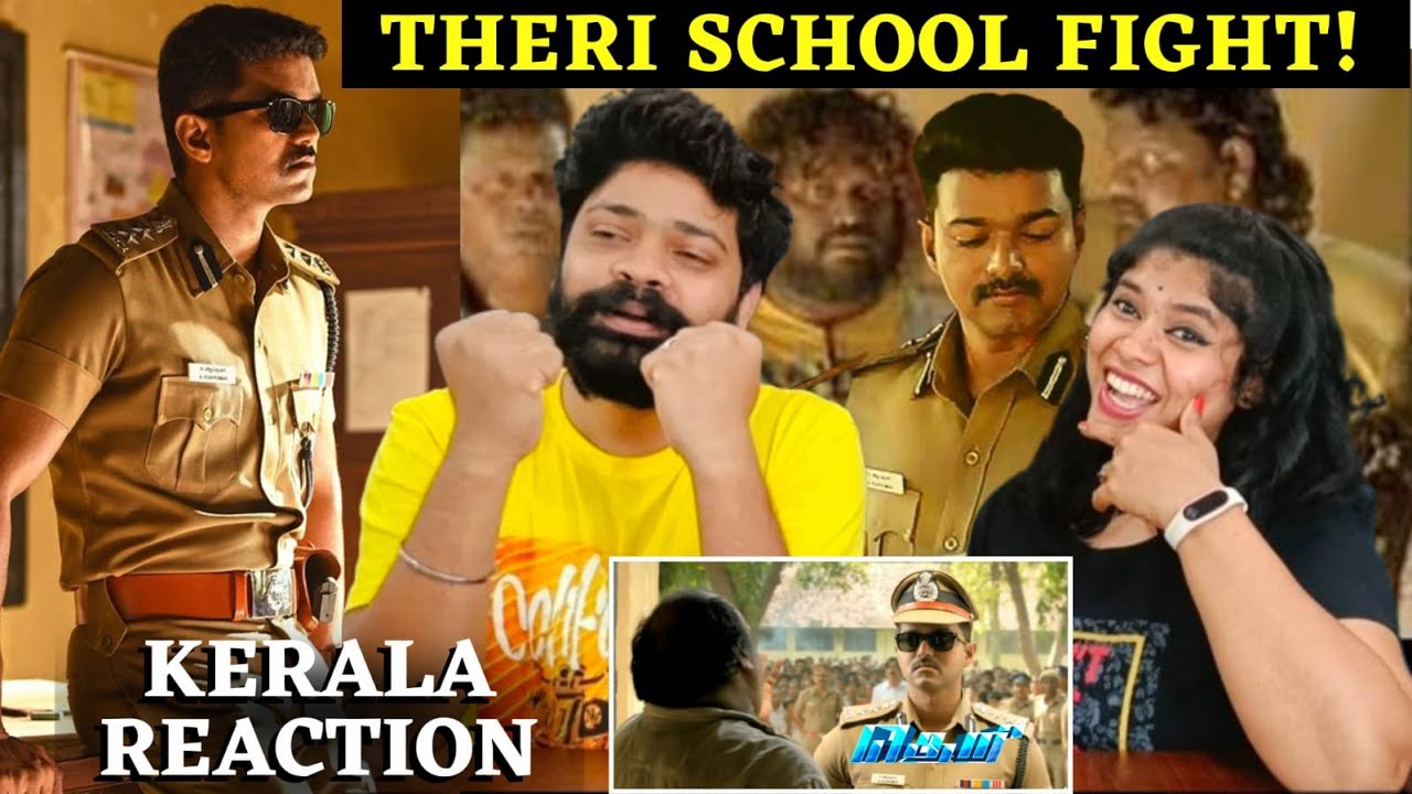 Theri Movie MASS Class Room Fight Scene REACTION😎🔥 | Malayalam | Thalapathy Vijay | Atlee