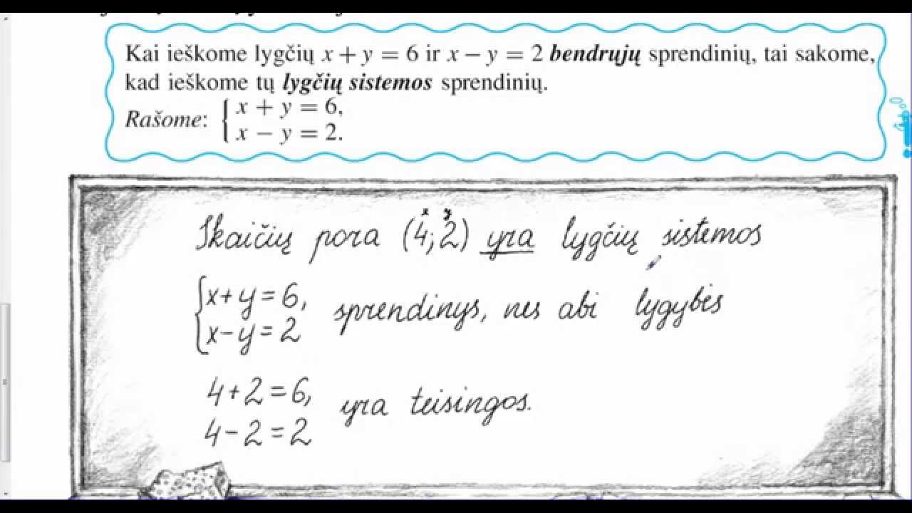 Tiesinių lygčių sistemos. Teorija. (1)