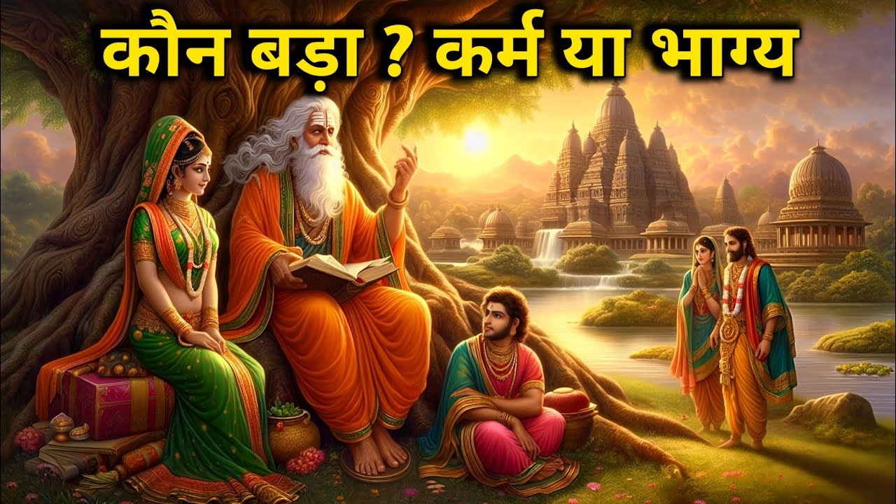 कर्म बड़ा या भाग्य बड़ा ? श्री कृष्ण जी ने बताया | जानिए इस वीडियो में।। #hindistories 