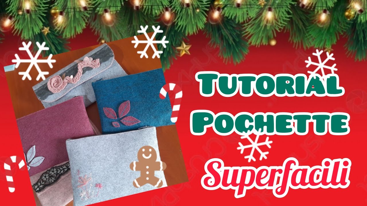 🪡🧵 tutorial pochette in feltro superfacile - idea regalo Natale 🎅 #felt #pochette #idearegalo