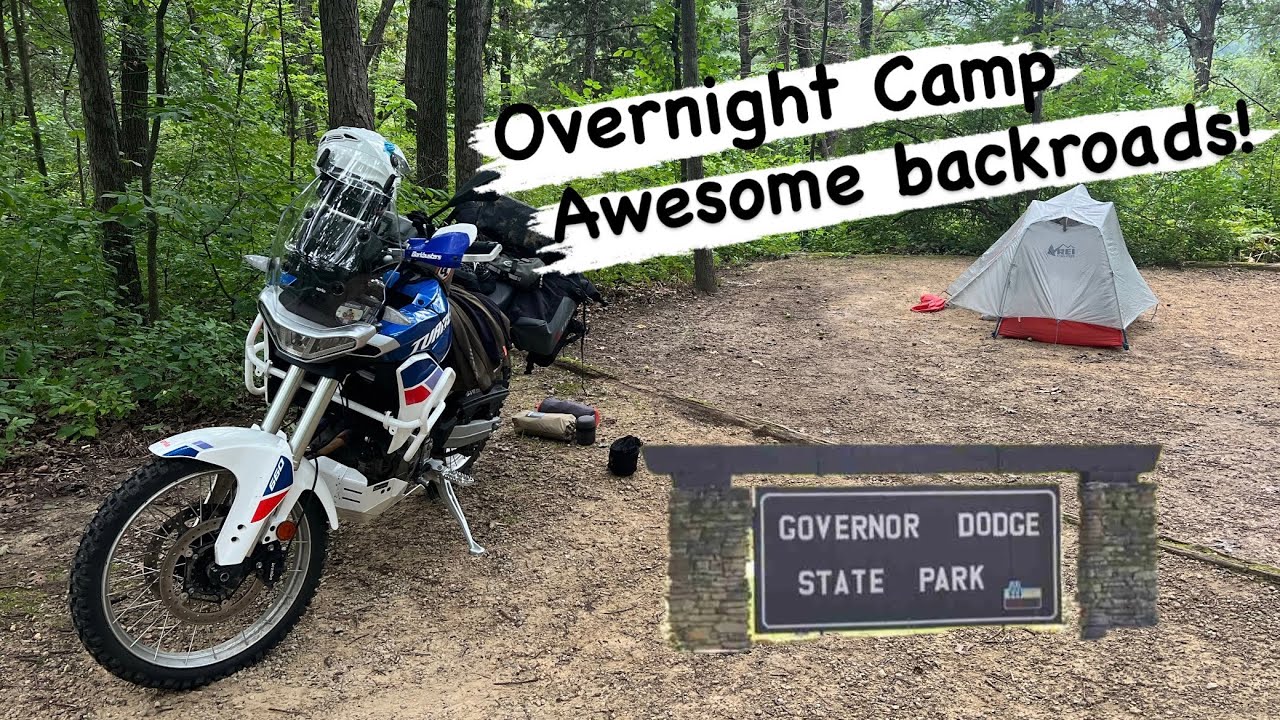 Relaxing Overnight Camp in Driftless Area WI || Aprilia Tuareg