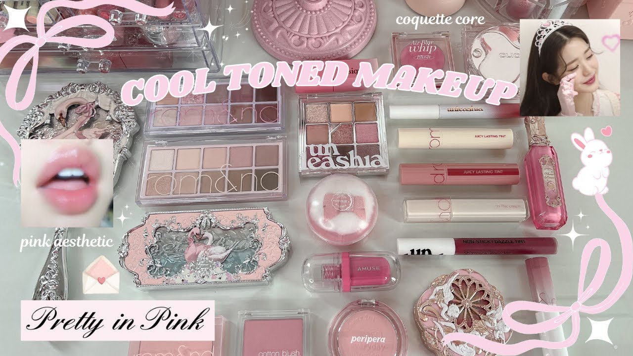 cool toned makeup recommendations 🎀🐰|| pink vibes, coquette core, wonyoung aesthetic ₊˚⊹♡