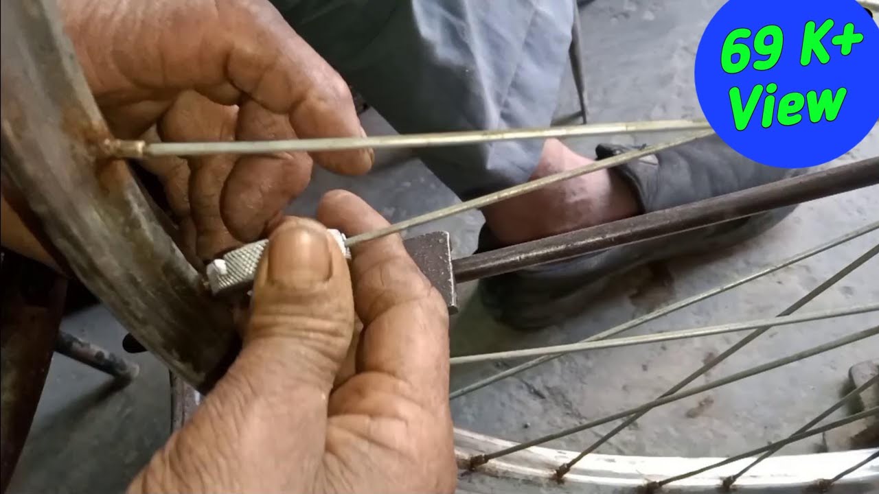 How to Repair Up down Bent Bicycle Rim | Bicycle Wheel Alignment in Hindi