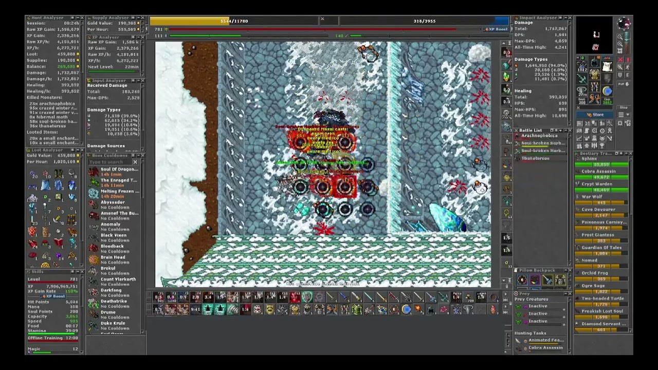 TIBIA - 700+ - SOLO ELITE KNIGHT - WINTER COURT