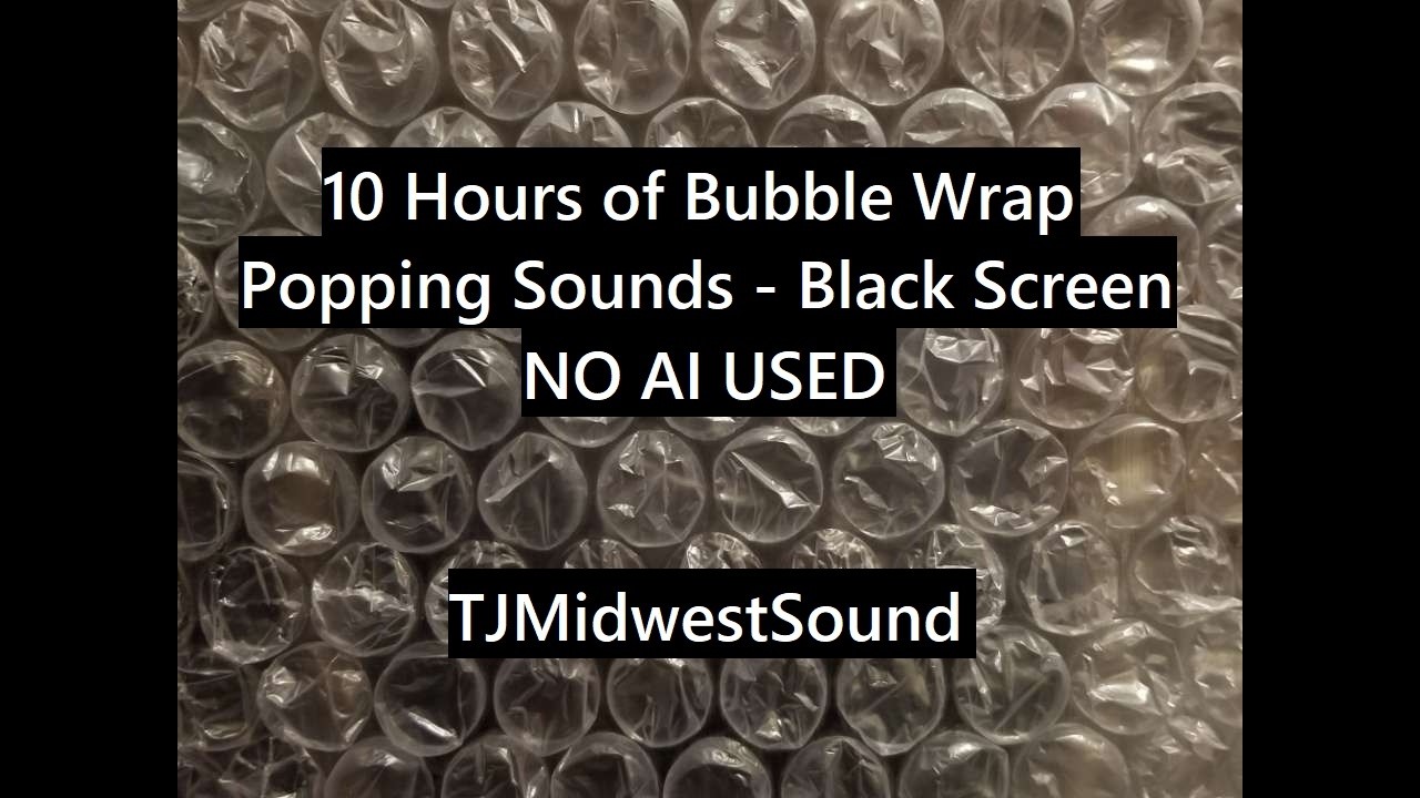 10 Hours of Bubble Wrap Popping ASMR - Black Screen for Sleep / Relaxtion NO AI USED