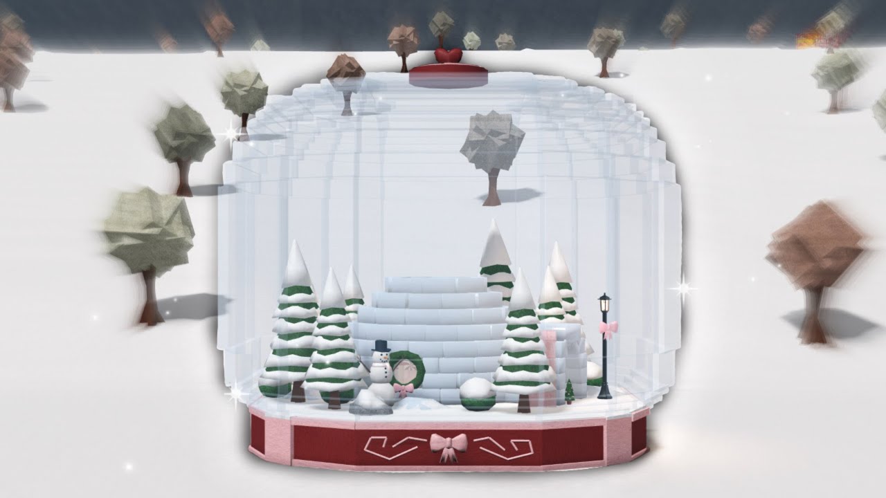 BUILDING A GIANT SNOWGLOBE IN BLOXBURG