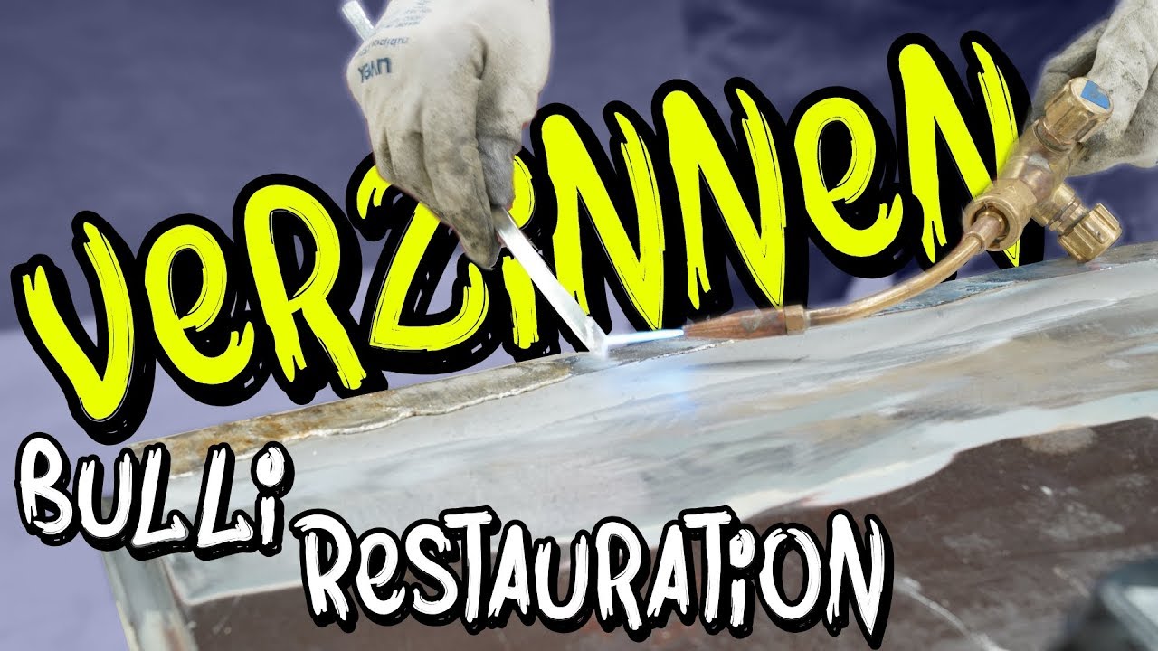 Nach dem Schweißen muss nun verzinnt werden! VW Oldtimer Bulli Restauration Teil 6 | Philipp Kaess |